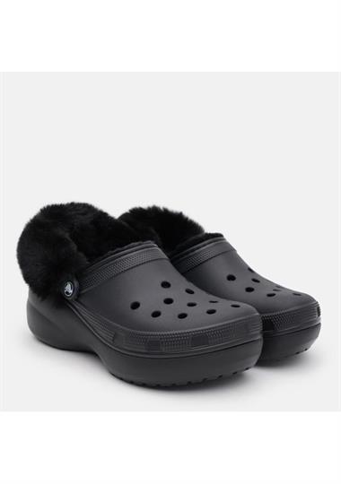 Crocs Classic Platform Fuzz Lined Clog Kadın Terlik