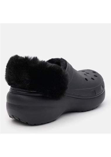Crocs Classic Platform Fuzz Lined Clog Kadın Terlik