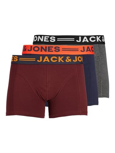 Jack & Jones Jaclıchfıeld Trunks 3 Pack Noos Erkek Boxer