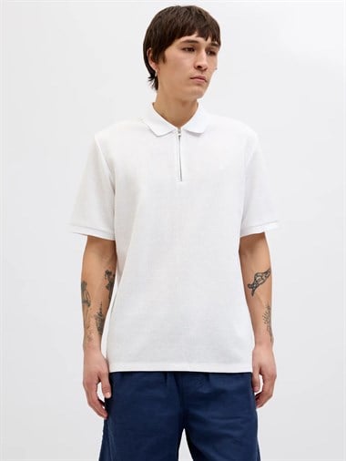 Jack & Jones Jjeaustin Zip Polo Ss Noos Erkek T-Shirt