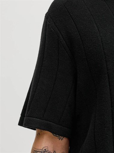 Jack & Jones Jjebradley Knit Split Neck Ss Sn Erkek T-Shirt