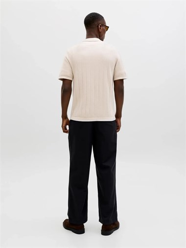 Jack & Jones Jjebradley Knit Split Neck Ss Sn Erkek T-Shirt