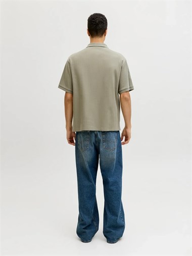 Jack & Jones Jjeharrison Structure Polo Ss Ln Erkek T-Shirt