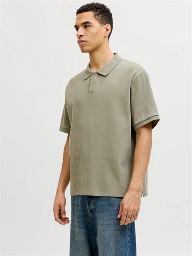 Jack & Jones Jjeharrison Structure Polo Ss Ln Erkek T-Shirt