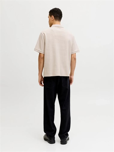 Jack & Jones Jjeharrison Structure Polo Ss Ln Erkek T-Shirt