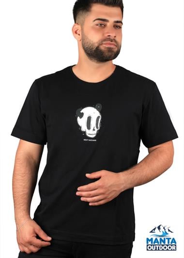 Manta MNT 2307-1 Kuru Kafa Baskılı Erkek T-Shirt