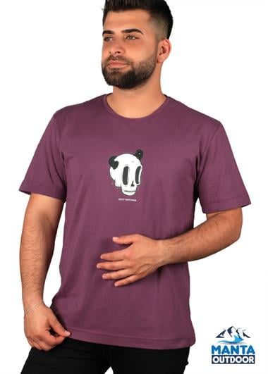 Manta MNT 2307-1 Kuru Kafa Baskılı Erkek T-Shirt