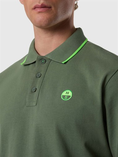 North Sails Kontrast Şertili Kısa Kollu Erkek Polo Yaka T-Shirt