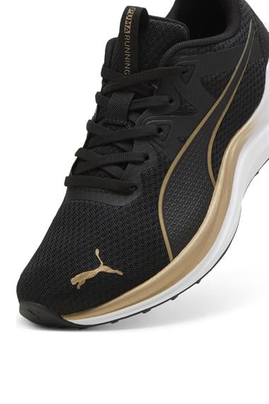 Puma Reflect Lite-PUMA Black-PUMA Gold Kadın Spor Ayakkabı