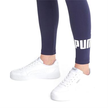 Puma Skye Clean-Puma White-White-Silver Kadın Spor Ayakkabı