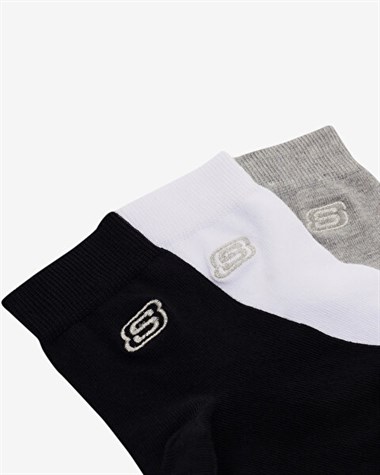 Skechers 3lü Paket Shiny Logo Kadın Çorap