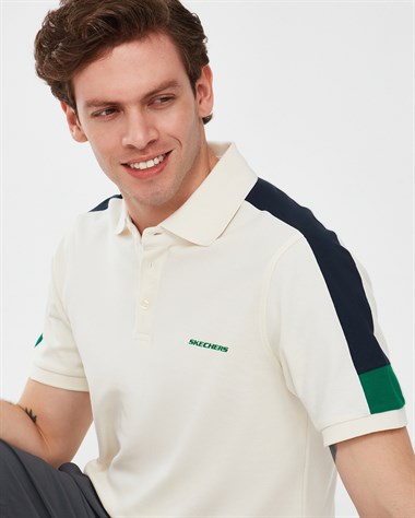 Skechers M Color Block Detail Polo Erkek T-Shirt
