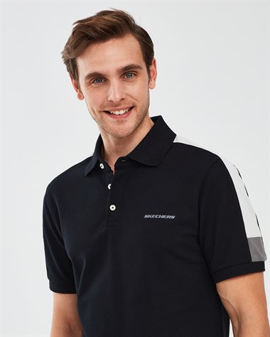 Skechers M Color Block Detail Polo Erkek T-Shirt