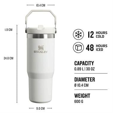 Stanley Stanley Iceflow Flip Straw Tumbler 30oz/0,89lt Frost Termos