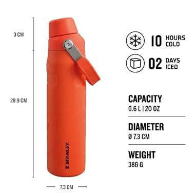 Stanley Stanley The Aerolight™ IceFlow™ Water Bottle Fast Flow 0.6L / 20oz Tigerlily Termos