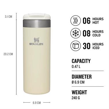 Stanley The AeroLight Transit Mug 0.47L / 16oz Cream Termos Bardak