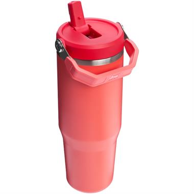 Stanley The IceFlow™ Flip Straw 2.0 Tumbler 0.89L / 30oz Hot Coral Termos
