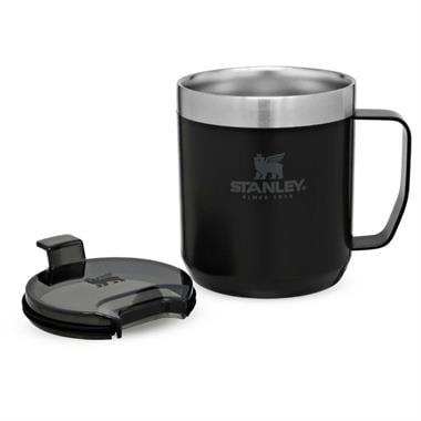 Stanley Unisex Termos Bardak Stan 12Oz Classic Vac Camp Mug M.Black Eu