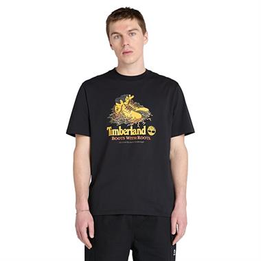 Timberland Front Boot Graphic Tee Erkek T-Shirt