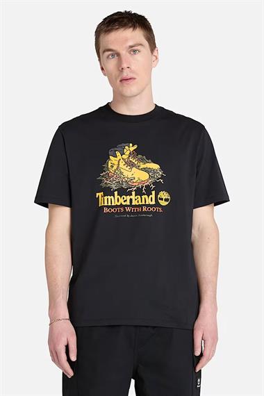 Timberland Front Boot Graphic Tee Erkek T-Shirt