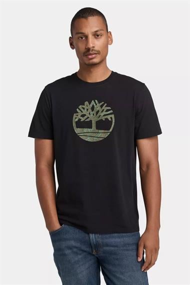 Timberland Kennebec River Camo Tree Logo Short Slee Erkek T-Shirt