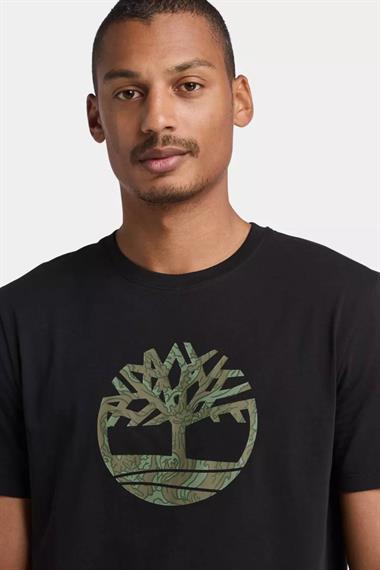 Timberland Kennebec River Camo Tree Logo Short Slee Erkek T-Shirt