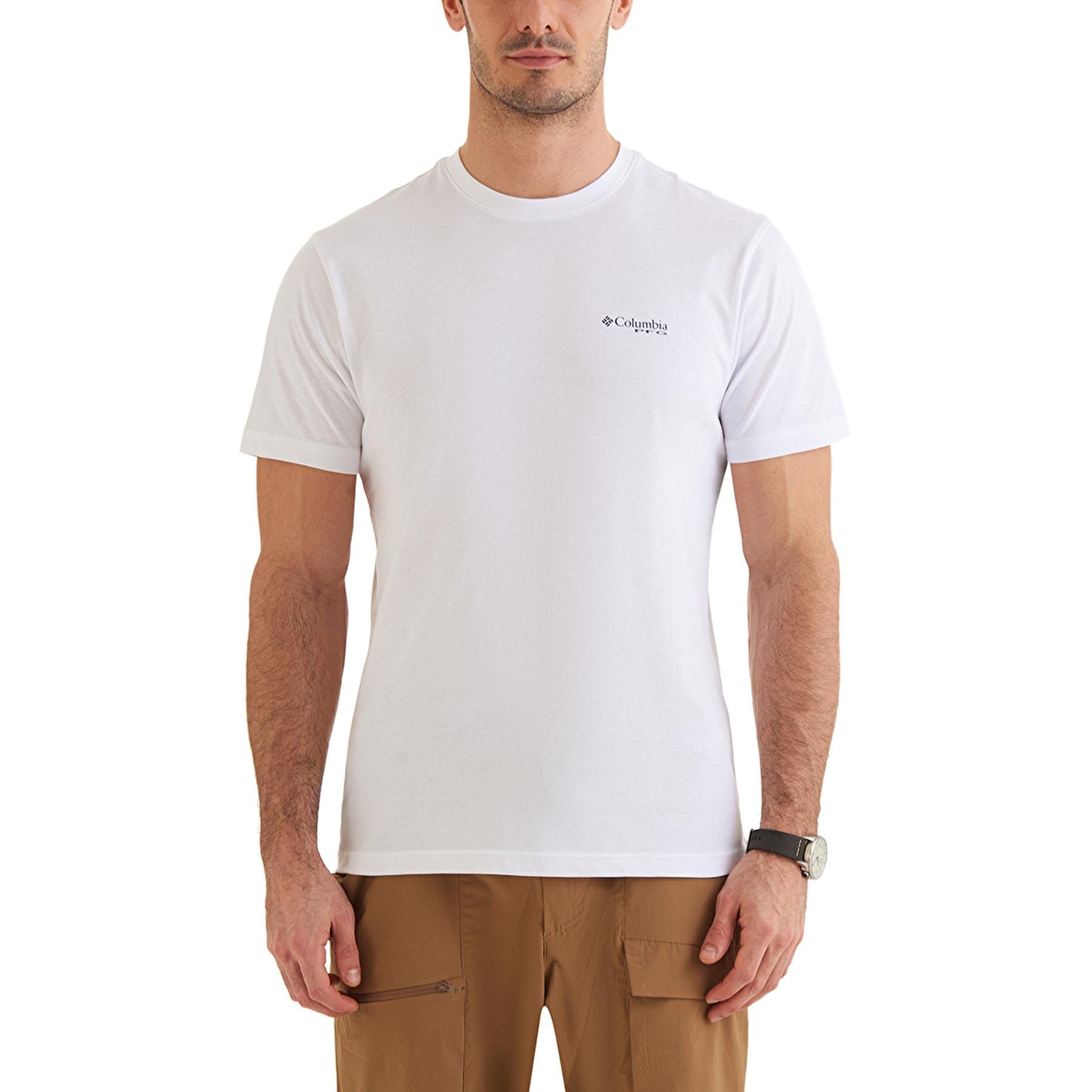 Columbia Cs0373 Csc M Pfg Tarpon Print Ss Tee Erkek T-Shirt