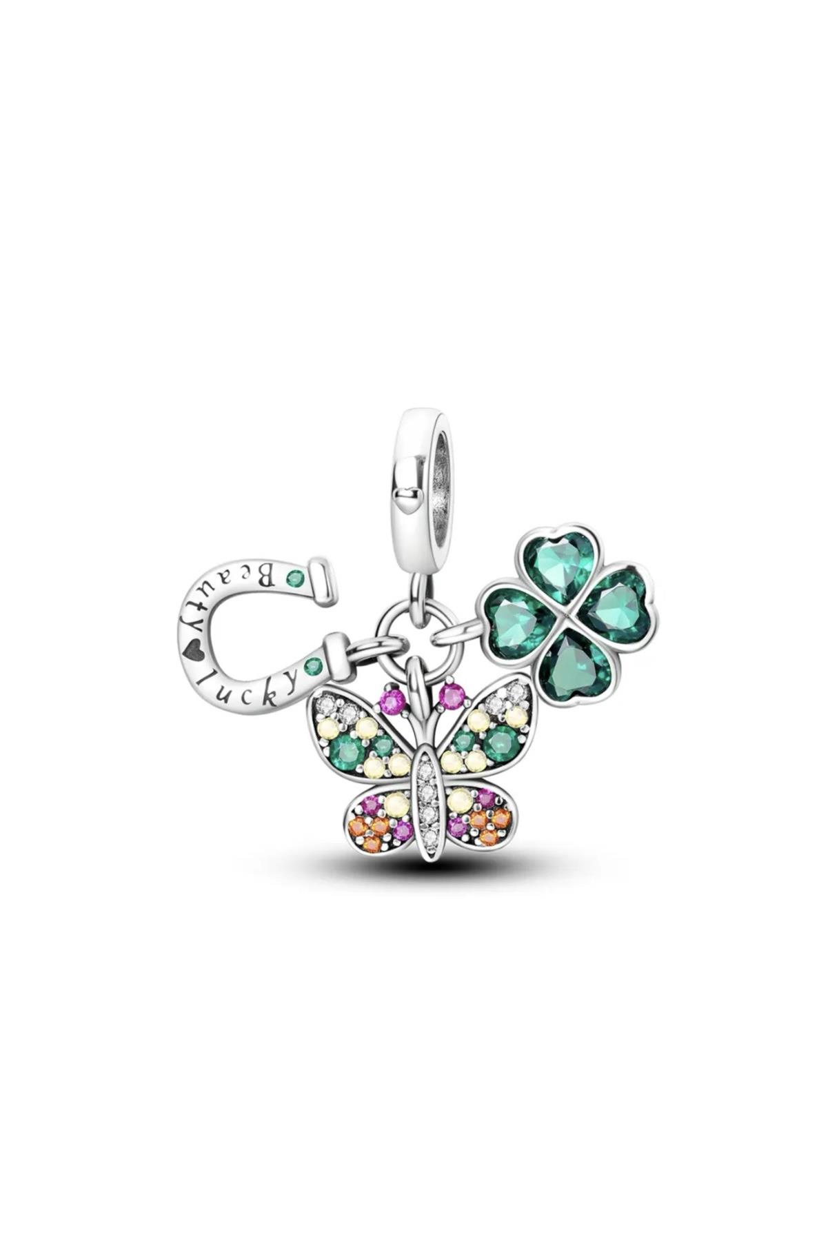 Beauty Lucky Sallantılı Charm 925 Ayar Gümüş