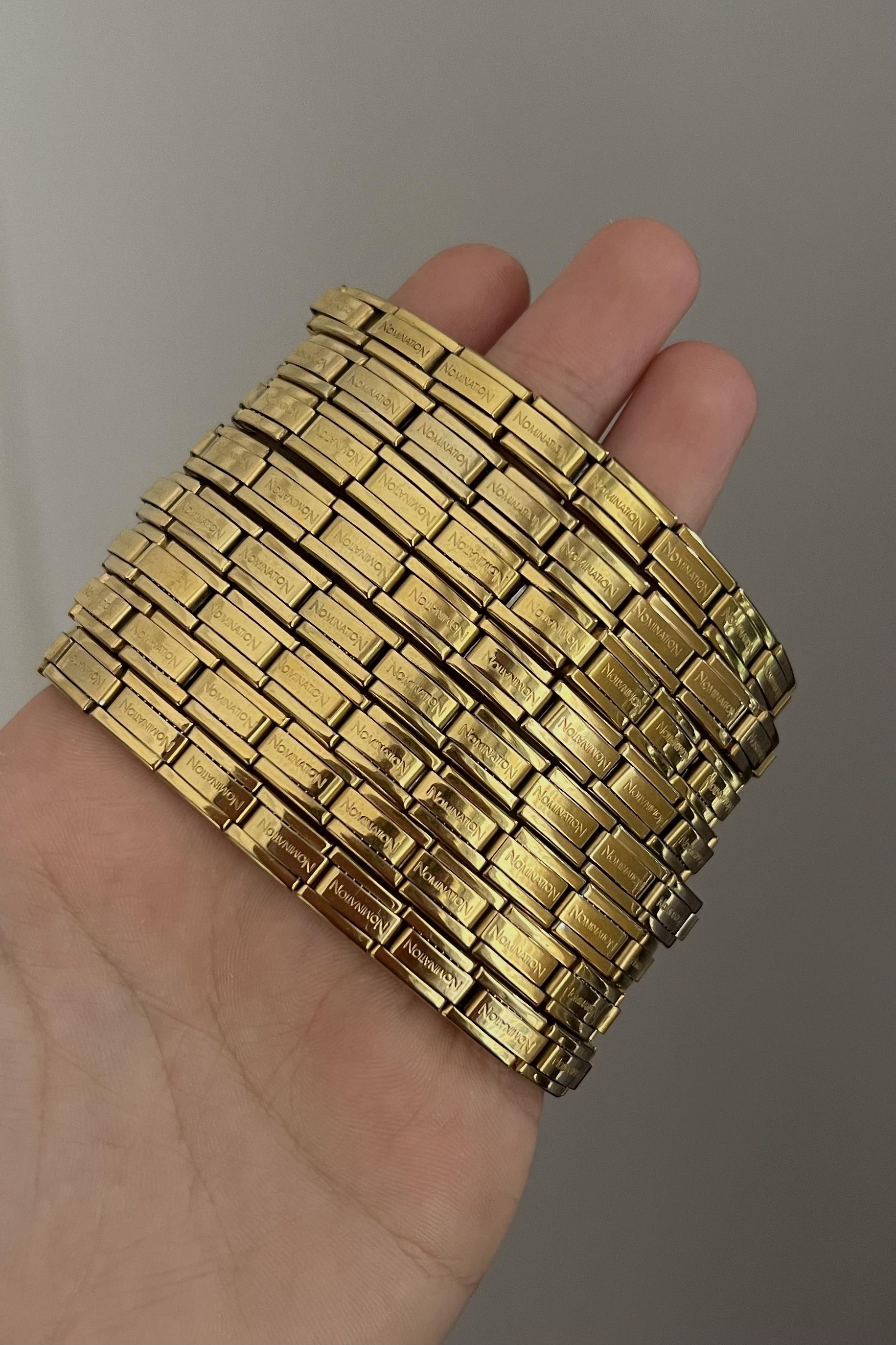 Çelik İnce Gold Nomi Bileklik