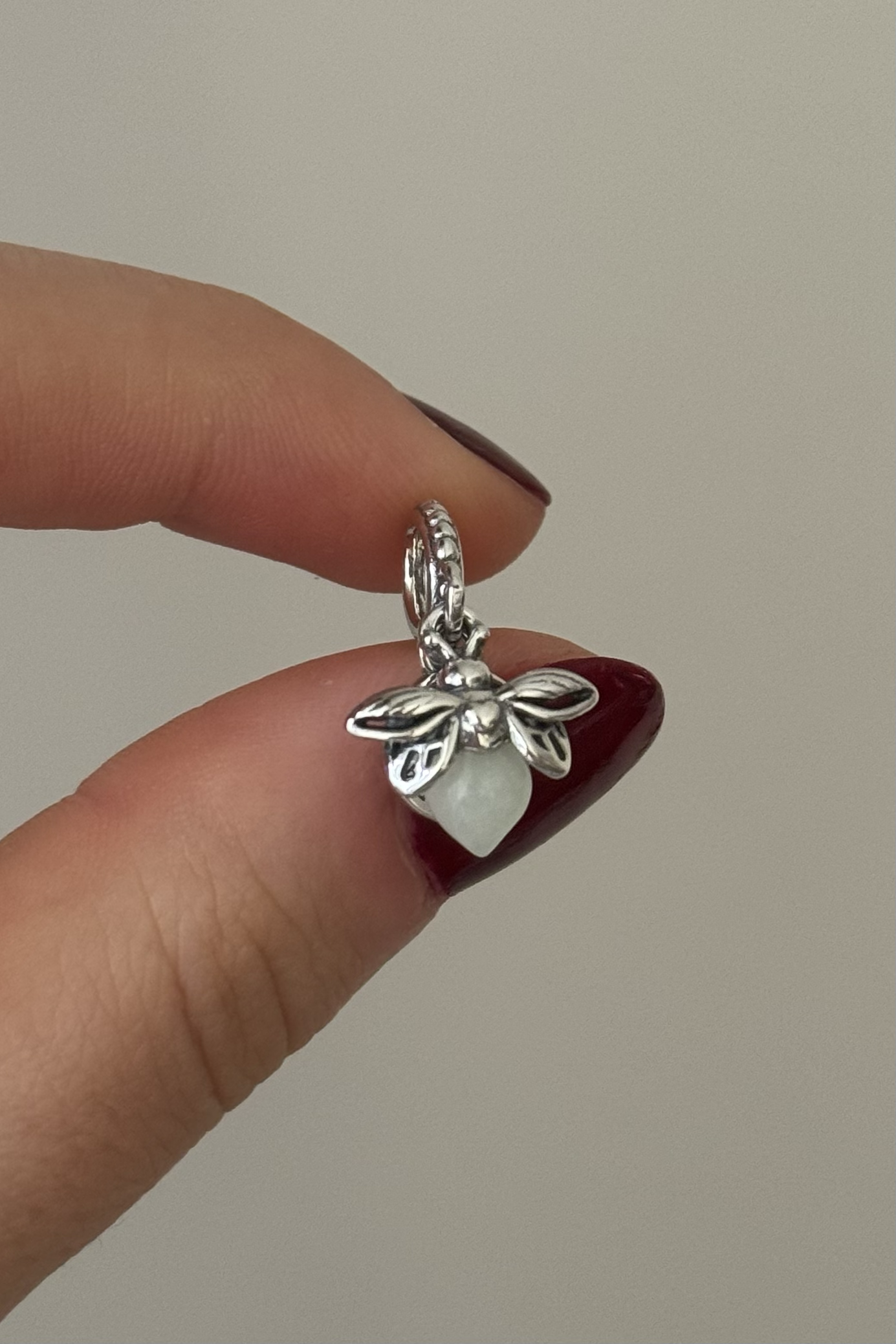 Karanlıkta Parlayan Ateş Böceği Charm 925 Ayar Gümüş