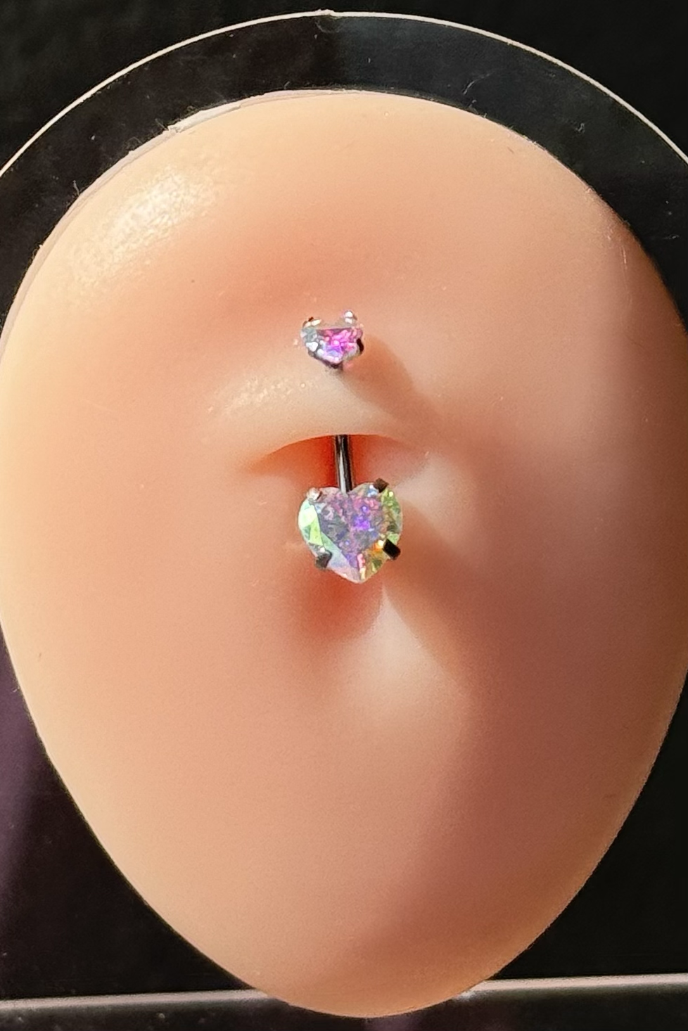 Mini Hologram Kalpli Göbek Piercing 316L Cerrahi Çelik