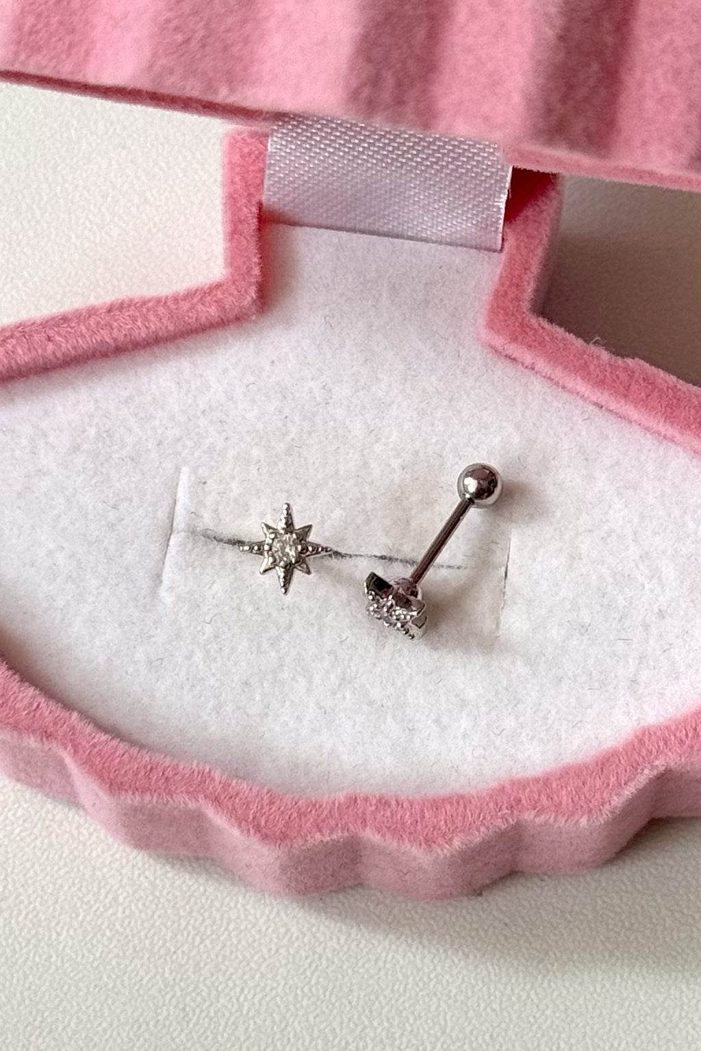 Mini Taşlı Yıldız Piercing Cerrahi Çelik