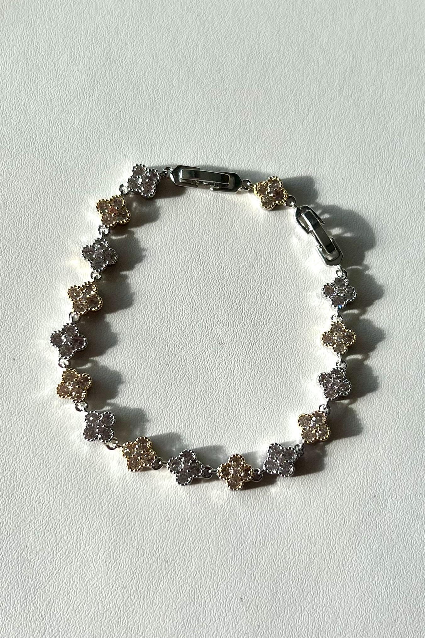 Mixed Taşlı Yonca Bileklik