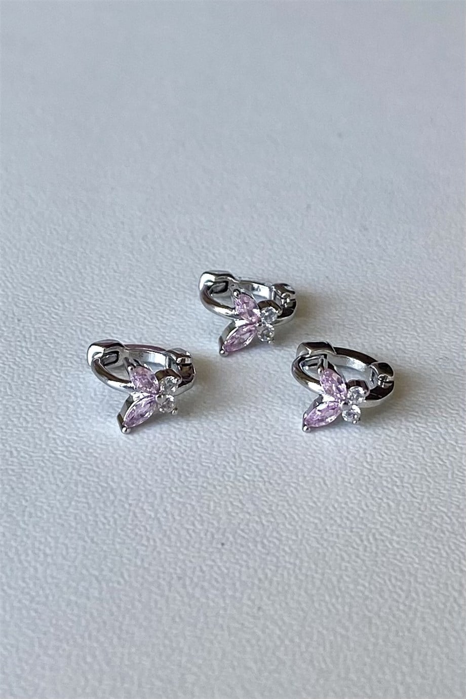 Pembe Kelebek Halka Piercing | Cerrahi Çelik