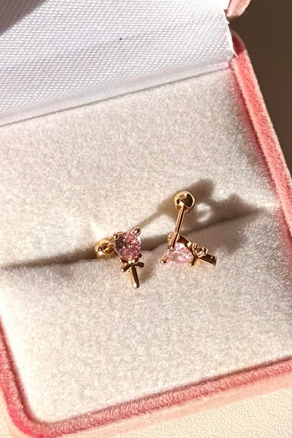 Pembe Şeker Piercing Cerrahi Çelik