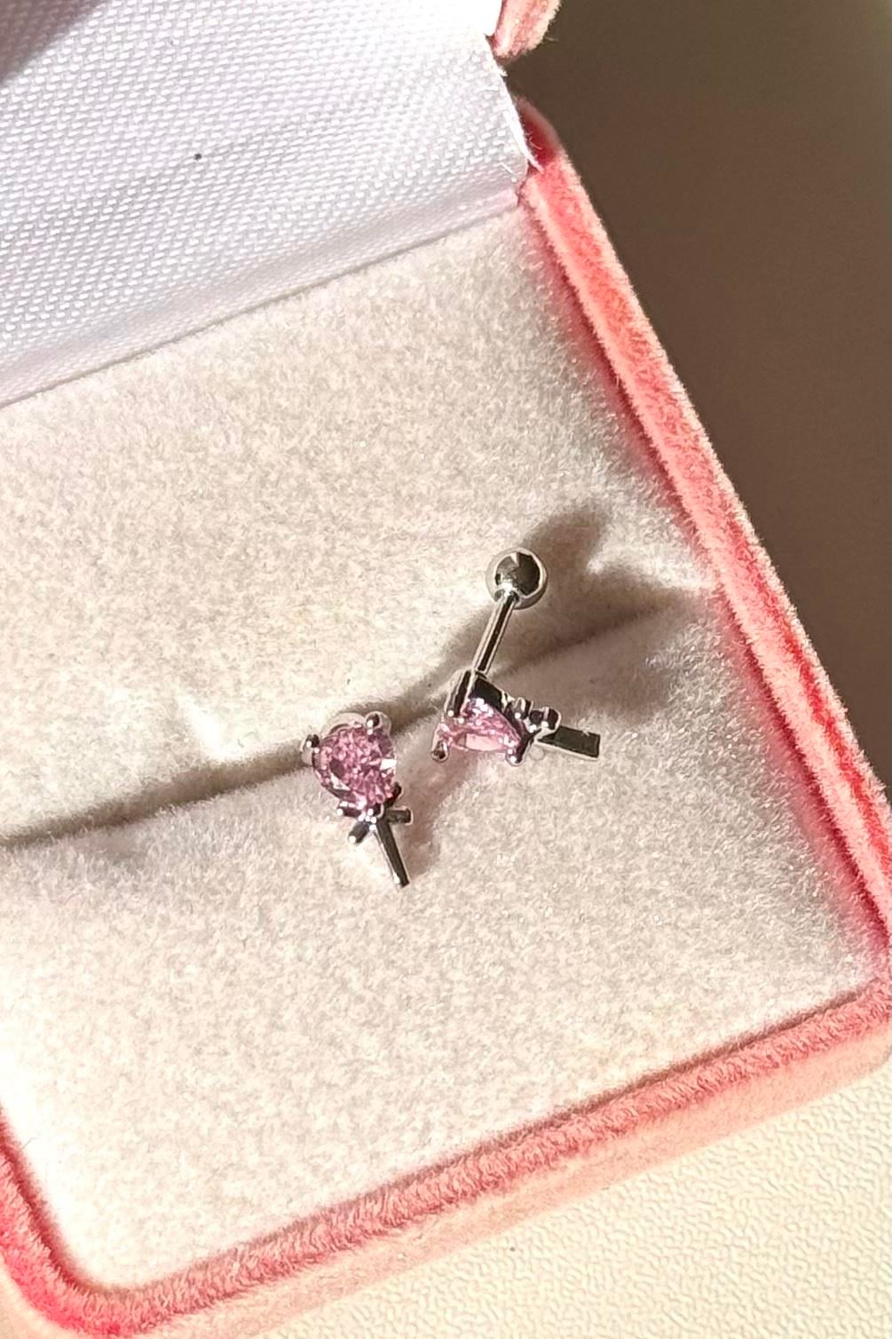 Pembe Şeker Piercing Cerrahi Çelik