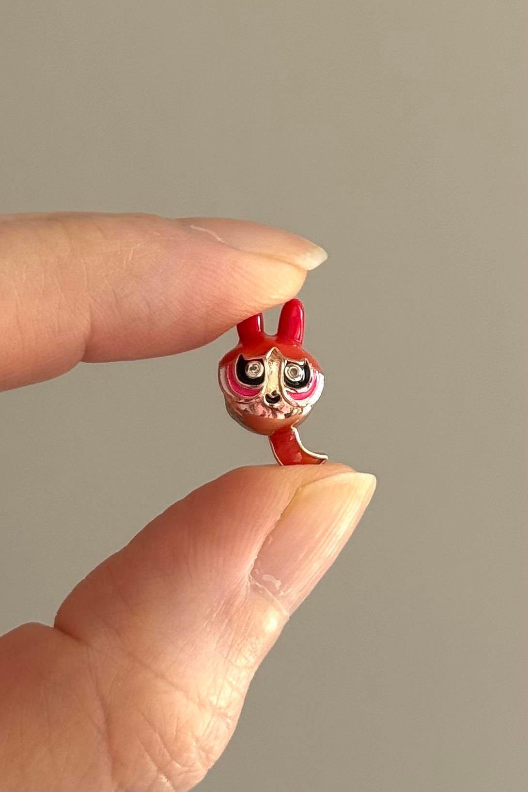 Powerpuff Girls Blossom Charm 925 Ayar Gümüş