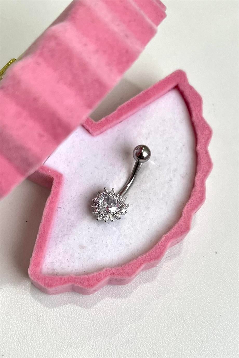 Prenses Kalp Göbek Piercing | Cerrahi Çelik