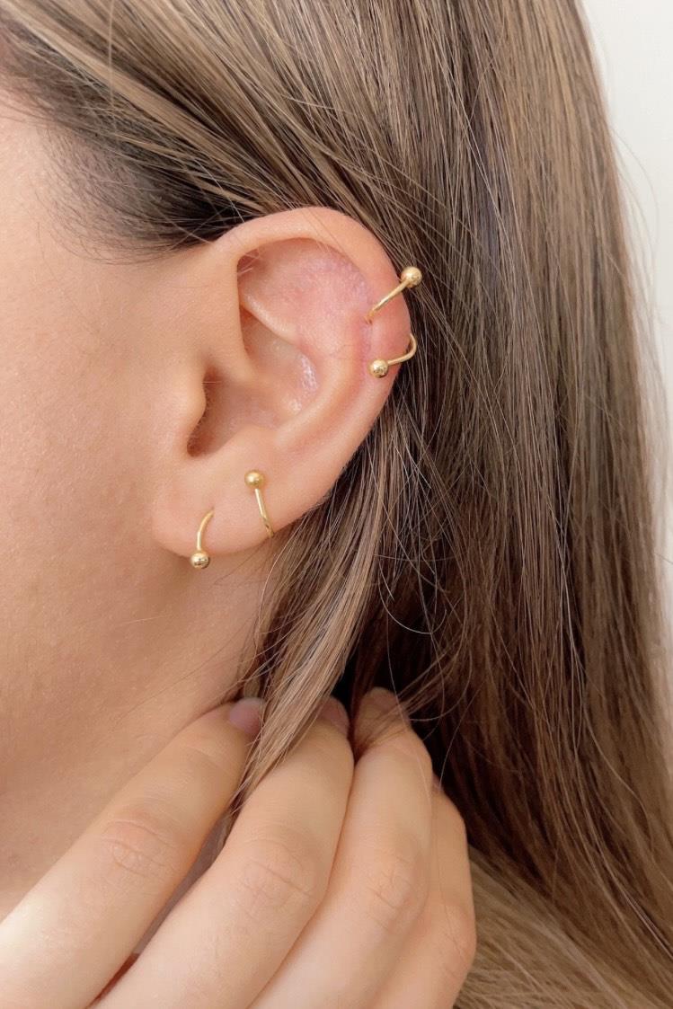 Spiral Kıvrımlı 8 MM Piercing Adet 316L Cerrahi Çelik