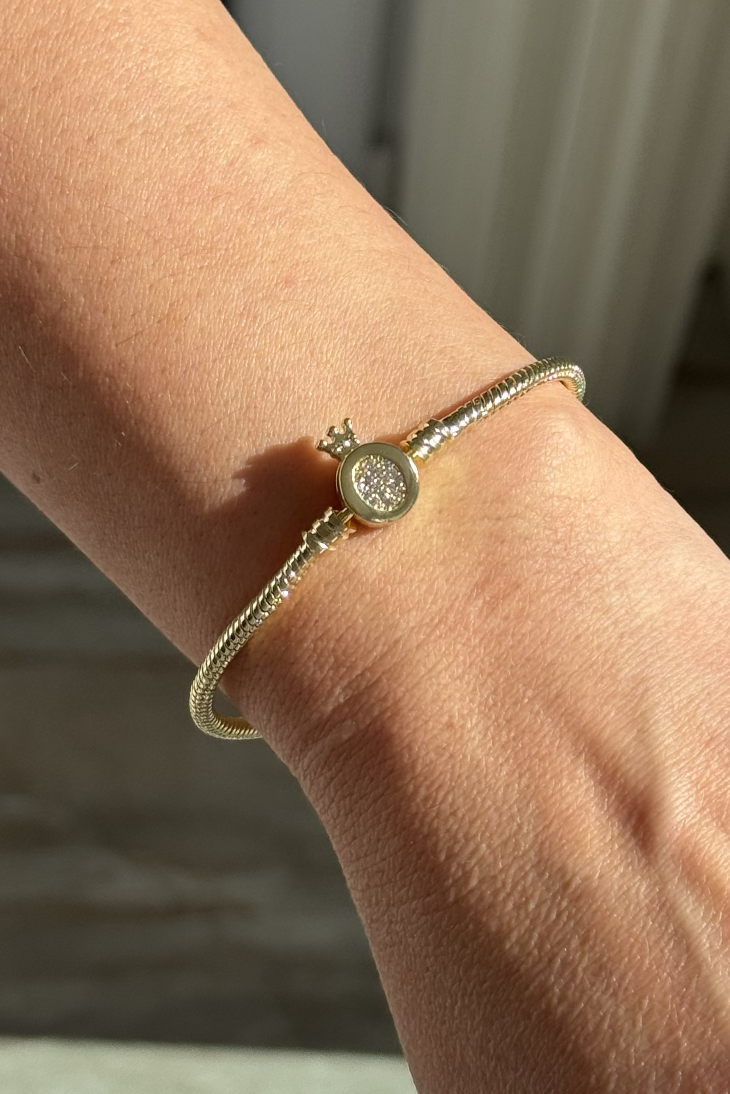 Taç Charm Bileklik 14K Kaplama
