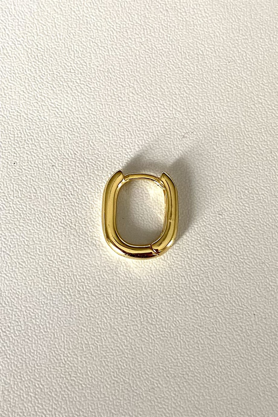 Tekli Oval Küpe | 925 Ayar Gümüş