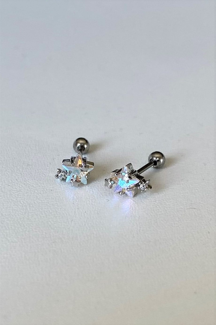 Yansıma Taşlı Yıldız Piercing | Cerrahi Çelik