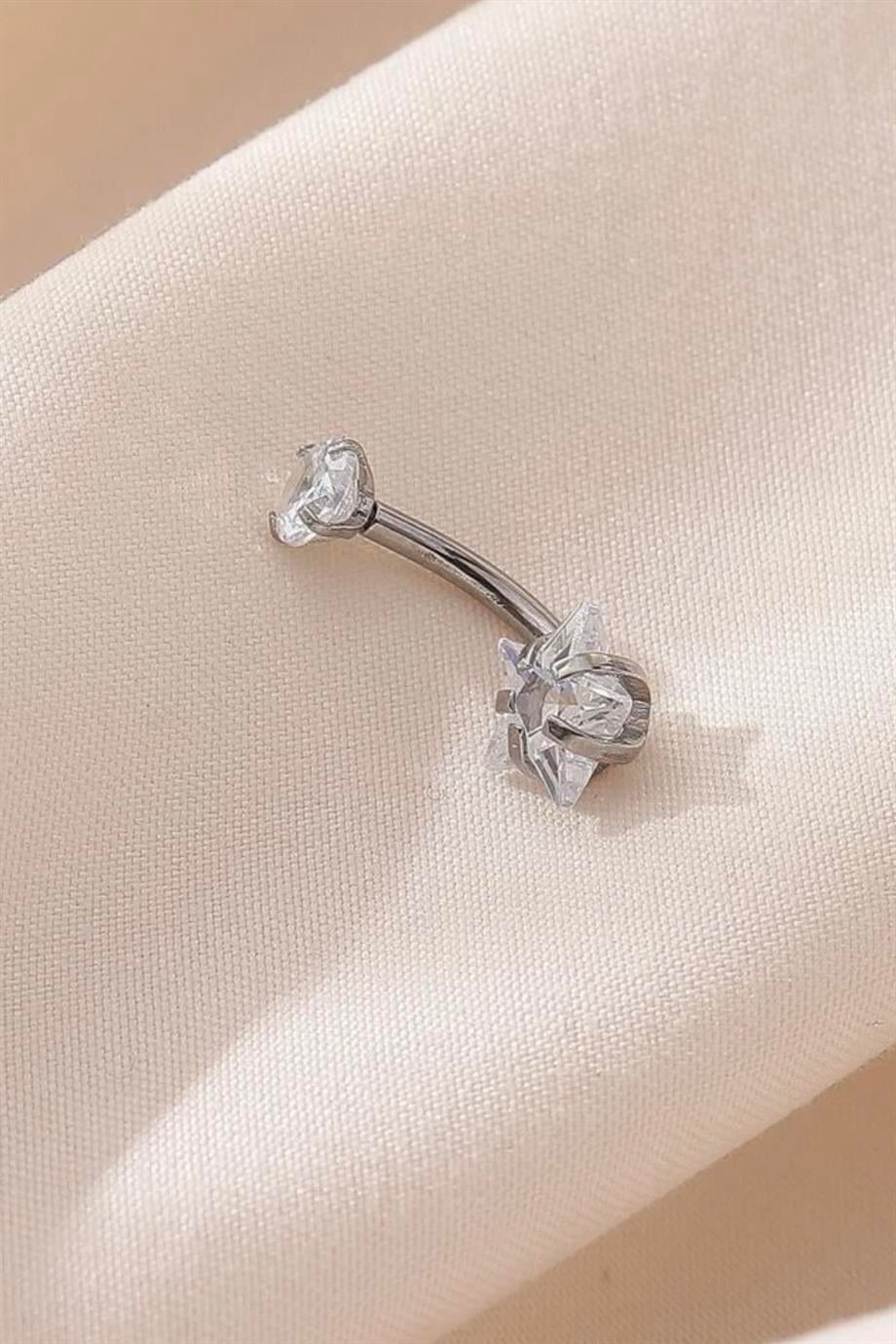 Tektaş Yıldız Göbek Piercing | Cerrahi Çelik
