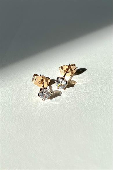 5 MM Tektaş Küpe Çifti | Çelik