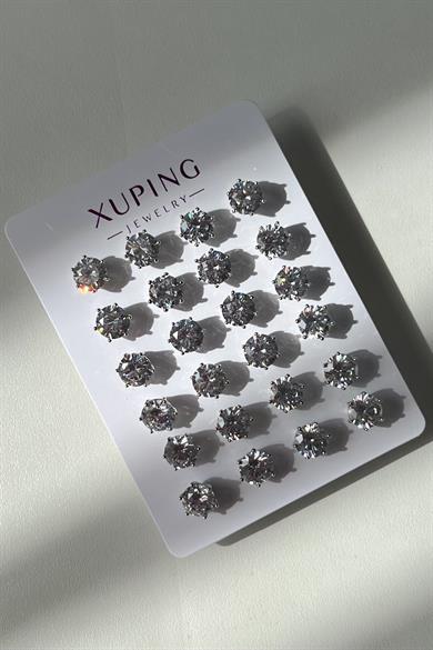 7 MM Tektaş Küpe Çifti | Çelik