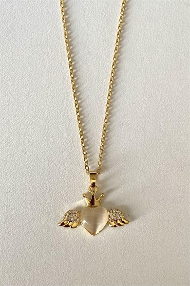 Angel Heart Kolye | Çelik