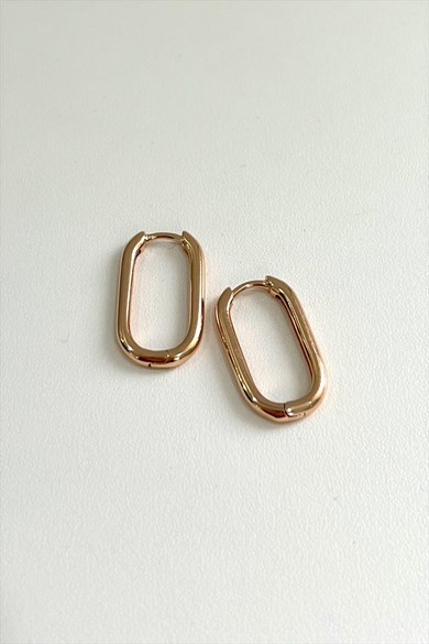 Basic Oval Küpe Çifti | Çelik
