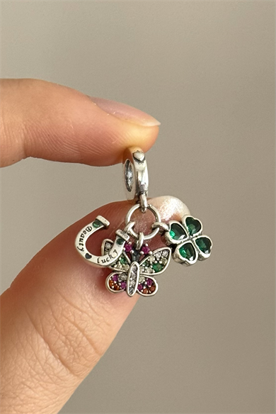 Beauty Lucky Sallantılı Charm 925 Ayar Gümüş