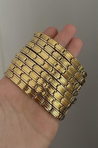 Çelik İnce Gold Nomi Bileklik