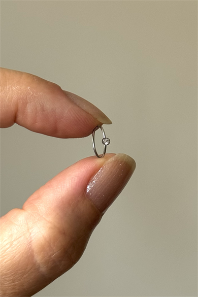 Cerrahi Çelik Taşlı Hızma İnce Halka 0.6mm Bar Kalınlığı